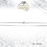 Cadena de Acero Dama Plateado Tejido Cola Topo  Medida 50 cm - 9041450