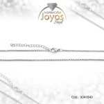 Cadena de Acero Dama Plateado Tejido Volga  Medida 40 cm - 9041640