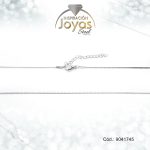 Cadena de Acero Dama Plateado Tejido Cola Topo  Medida 45 cm - 9041745