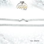 Cadena de Acero Dama Plateado Tejido Bismark  Medida 50 cm - 9042750