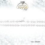 Cadena de Acero Dama Plateado Tejido de Círculo  Medida 60 cm - 9043260