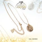 Cadena de Acero Dorado Con Dije Signo Leo  Medida 40 cm - 9043840