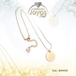 Cadena de Acero Dorado Con Dije Signo Libra  Medida 40 cm - 9044040