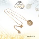 Cadena de Acero Dorado Con Dije Signo Acuario  Medida 40 cm - 9044440