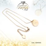 Cadena de Acero Dorado Con Dije Signo Piscis  Medida 40 cm - 9044540 - Imagen 2