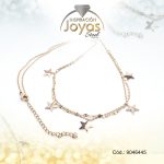 Cadena de Acero Dorado Con Dije Estrella  Medida 45 cm - 9046445