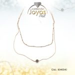 Cadena de Acero Collar Dorado Hoja Medida 40 cm - 9046540