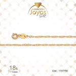 Cadena de Oro Enchapado Dorado Dama  Tejido Singapur  Largo: 50 Ancho: 0,1 - 1107750