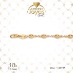 Tobillera de Oro Enchapado Dorado Lisa  Gucci  Largo: 25 Ancho: 0,2 - 1110725