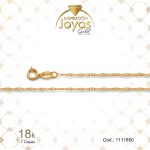 Cadena de Oro Enchapado Dorado Dama  Tejido Singapur  Largo: 50 Ancho: 0,1 - 1111850