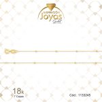 Cadena de Oro Enchapado Dorado Dama  Con Esferas  Largo: 45 Ancho: 0,1 - 1133245