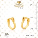 Argolla de Oro Enchapado Dorado Lisa  Pulida  Diámetro: 1 Ancho: 0,2 - 200633