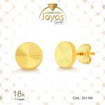 Zarcillo de Oro Enchapado Dorado Variado  Tuerca  Ancho: 0,6 Alto: 0,6 - 201164