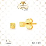 Zarcillo de Oro Enchapado Dorado Variado  Tuerca  Ancho: 0,3 Alto: 0,3 - 201243