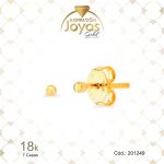 Zarcillo de Oro Enchapado Dorado Variado  Esfera  Ancho: 0,2 Alto: 0,2 - 201249