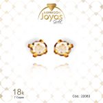 Zarcillo de Oro Enchapado Dorado Aleación Circón Solitario Morado ó Blanco Ancho: 0,3 Alto: 0,3 - 22083