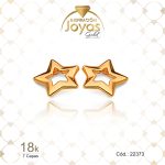 Zarcillo de Oro Enchapado Dorado Variado  Estrella  Ancho: 0,8 Alto: 0,8 - 22373