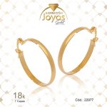 Argolla de Oro Enchapado Dorado Lisa  Pulida  Diámetro: 2,6 Ancho: 0,3 - 22977