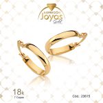 Argolla de Oro Enchapado Dorado Lisa  Pulida  Diámetro: 1,7 Ancho: 0,2 - 23615