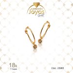 Argolla de Oro Enchapado Dorado Colgante Circón Solitario  Diámetro: 1,3 Ancho: 0,1 - 23965