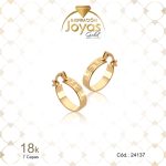 Argolla de Oro Enchapado Dorado Variado  Repujado  Diámetro: 1,5 Ancho: 0,3 - 24137