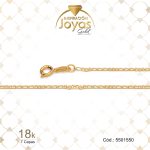 Cadena de Oro Enchapado Dorado Dama  Tejido Alterna 3 X 3  Largo: 50 Ancho: 0,1 - 5501550