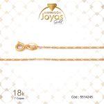 Cadena de Oro Enchapado Dorado Dama  Tejido Alterna 1 X 3  Largo: 45 Ancho: 0,1 - 5514245