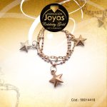 Pulsera Celebrity Gold Variado Colgante 3 Tonos Estrellas  - 58014418