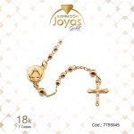 Rosario de Oro Enchapado Dorado Variado  Medalla, Cruz  Largo: 45 Ancho: 0,2 - 7755945