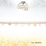 Tobillera Acero Dorado Colgantes Estrella Nacar/Perla - 80008425