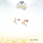 Zarcillo Acero Dorado Libelula Trancadero Seguridad - 841600