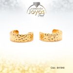 Zarcillo Acero Dorado Tipo Argolla Troquelada - 841949