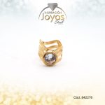 Earcuff Acero Dorado Con Circon Blanco En El Centro - 842276