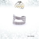 Earcuff Acero Plateado Doble Barra Repujado - 842296