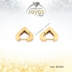 Argolla Acero Dorado Con Forma De Triangulo Liso Trancadero De Incersion - 851823 - Imagen 2