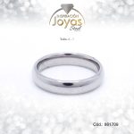 Anillo Acero Plateado Liso T: 6 - 86170960