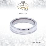 Anillo - Acero - Forma De Aro De Matrimonio - Plateado - Repuje  T: 7 - 86171370