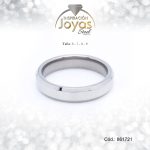 Anillo - Acero - Forma De Aro De Matrimonio - Plateado - Liso  T: 6 - 86172160