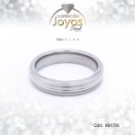 Anillo - Acero - Forma De Aro De Matrimonio - Plateado - Repuje  T: 9 - 86175590