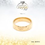 Anillo Acero Dorado Liso Repuje Estrella En Ciculo T: 8 - 86181380