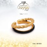 Anillo Acero Dorado - 86195490