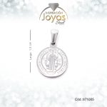 Dije Acero Plateado San Benito - 871005