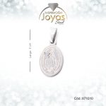 Dije Acero Plateado Virgen - 871010