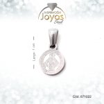 Dije Acero Plateado Virgen - 871022