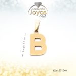 Dije - Acero - Letra B - Mediana - Dorado - Liso   D: 1,1Cm - 871044