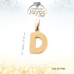 Dije - Acero - Letra D - Mediana - Dorado - Liso   D: 1,2Cm - 871046