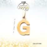Dije - Acero - Letra G - Mediana - Dorado - Liso   D: 1,2Cm - 871049