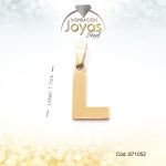 Dije - Acero - Letra L - Mediana - Dorado - Liso   D: 1,1Cm - 871052