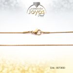 Cadena - Acero - Dama -  Tejido Cola De Topo - Repuje - Dorado L: 50Cm -  A: 0,1Cm - 9073650