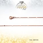 Cadena - Acero - Dama - Barbada Estampada - Rose Gold - Liso -  L: 45Cm -  A: Cm - 9081545